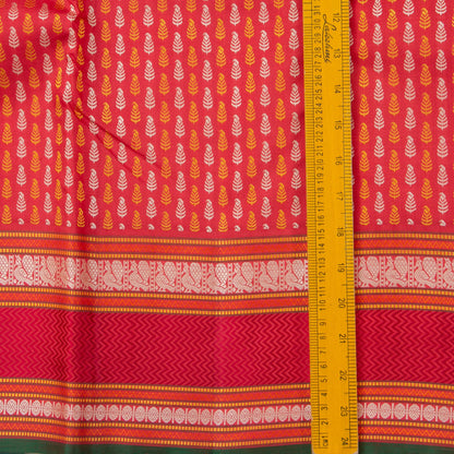 Brick Red Kanchipuram Silk Saree Without Zari For Office Wear PV NYC 1227 - Silk Sari - Panjavarnam PV NYC 1227