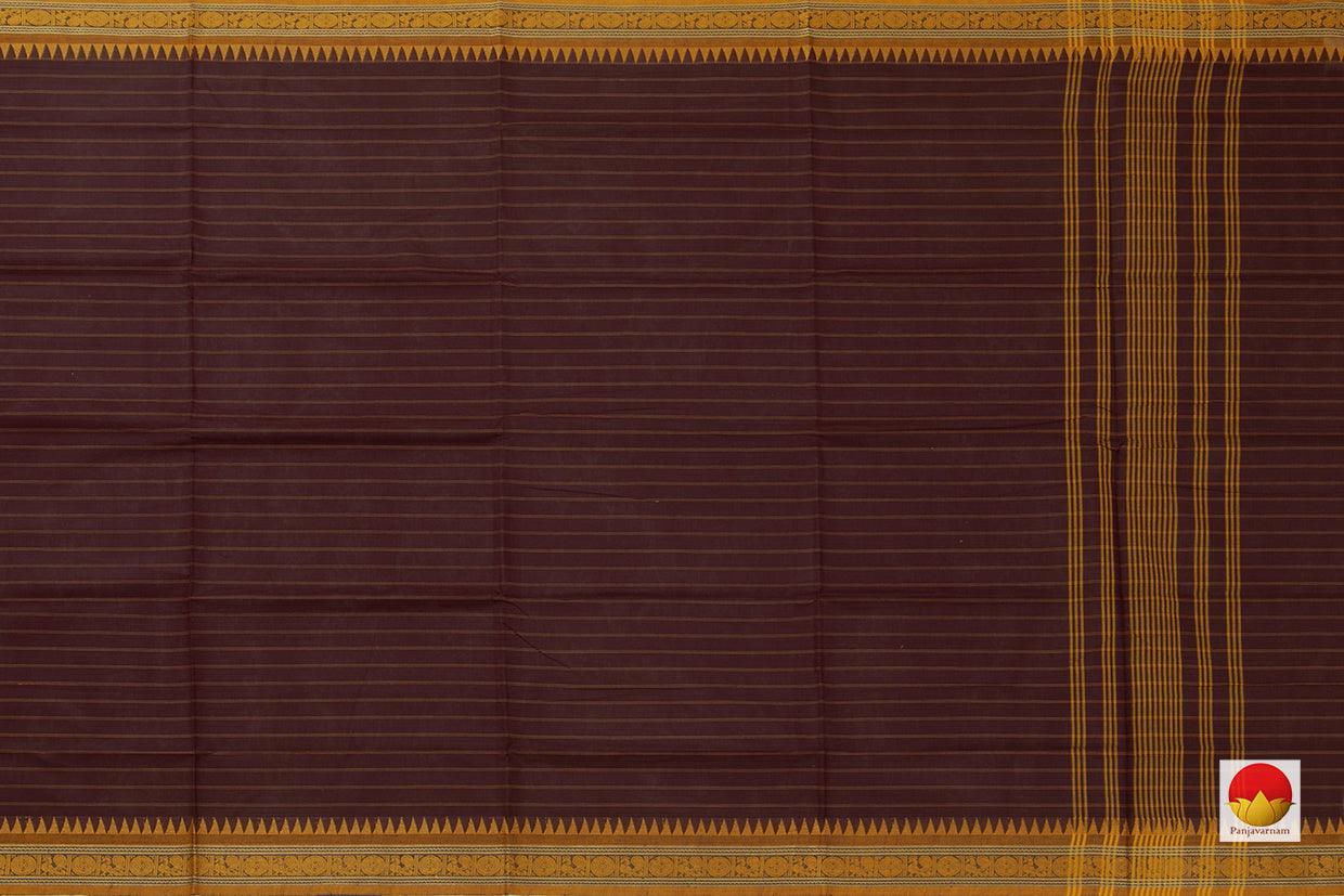 Brown Chettinad Cotton Saree For Casual Wear PV SK CC 133 - Cotton Saree - Panjavarnam