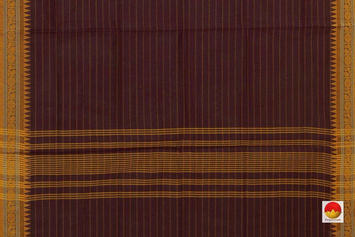 Brown Chettinad Cotton Saree For Casual Wear PV SK CC 133 - Cotton Saree - Panjavarnam