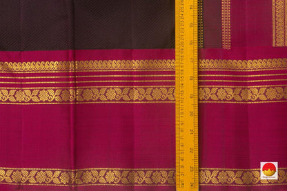 Brown Kanchipuram Silk Saree Handwoven Pure Silk Pure Zari For Wedding Wear PV NYC 864 - Silk Sari - Panjavarnam