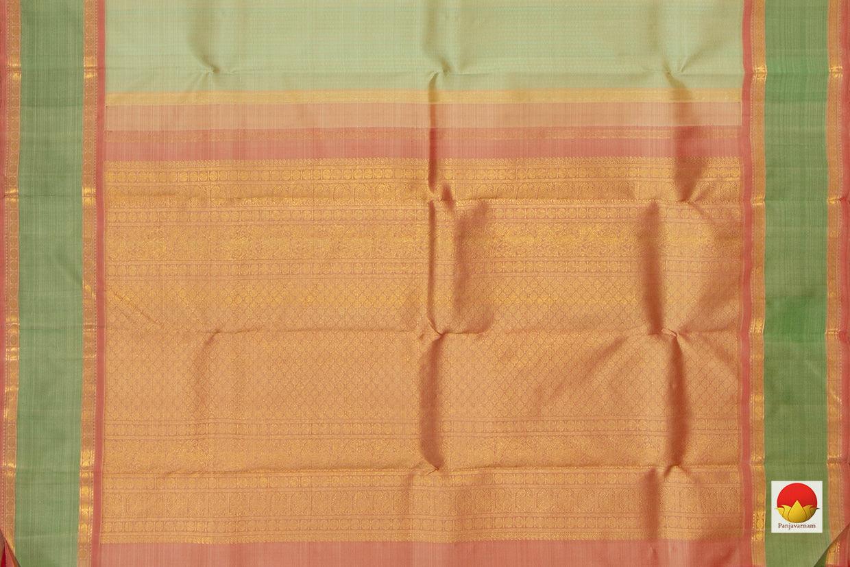 Elachi Green Kanchipuram Silk Saree Handwoven Pure Silk Pure Zari For Wedding Wear PV NYC 838 - Silk Sari - Panjavarnam
