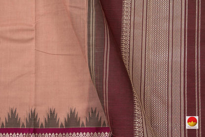 Gheva Kanchi Silkcotton Saree With Temple Korvai Border For Office Wear PV KSC 1234 - Silk Cotton - Panjavarnam
