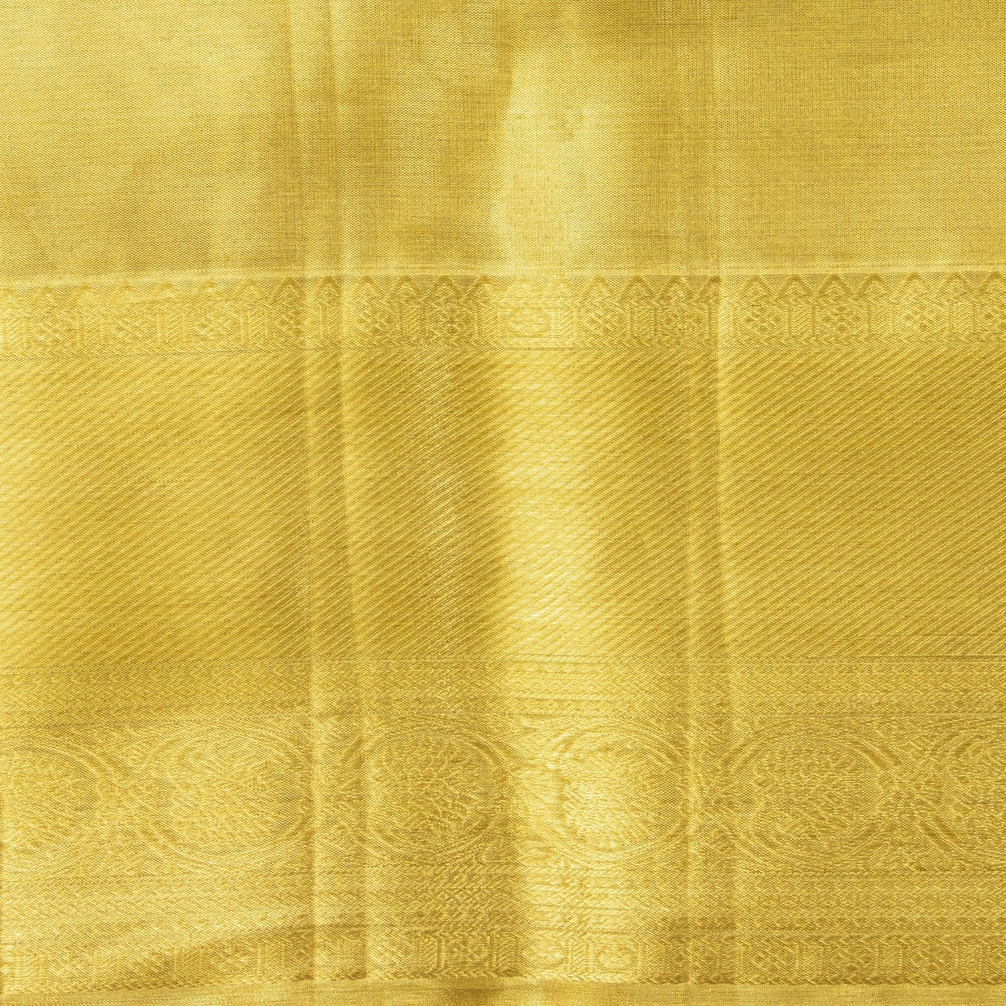 Gold Tissue Kanchipuram Silk Saree With Medium Border Handwoven Pure Silk For Wedding Wear PV NYC 1148 - Silk Sari - Panjavarnam PV NYC 1148