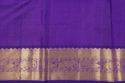 Green And Blue Kanchipuram Silk Saree With Medium Border Handwoven Pure Silk For Wedding Wear PV NYC 1067 - Silk Sari - Panjavarnam