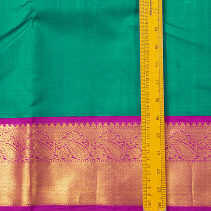 Green And Magenta Kanchipuram Silk Saree For Festival Wear PV NYC 1516 - Silk Sari - Panjavarnam PV NYC 1516