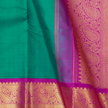 Green And Magenta Kanchipuram Silk Saree For Festival Wear PV NYC 1516 - Silk Sari - Panjavarnam PV NYC 1516