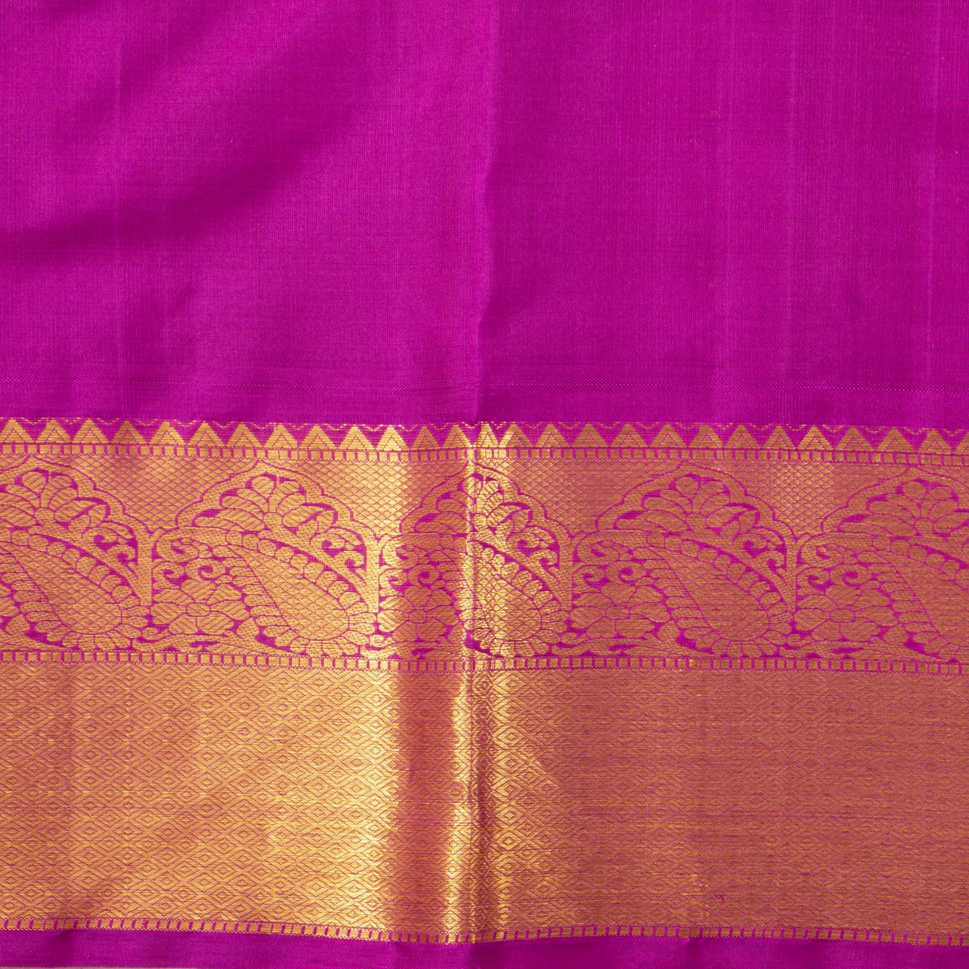 Green And Magenta Kanchipuram Silk Saree For Festival Wear PV NYC 1516 - Silk Sari - Panjavarnam PV NYC 1516