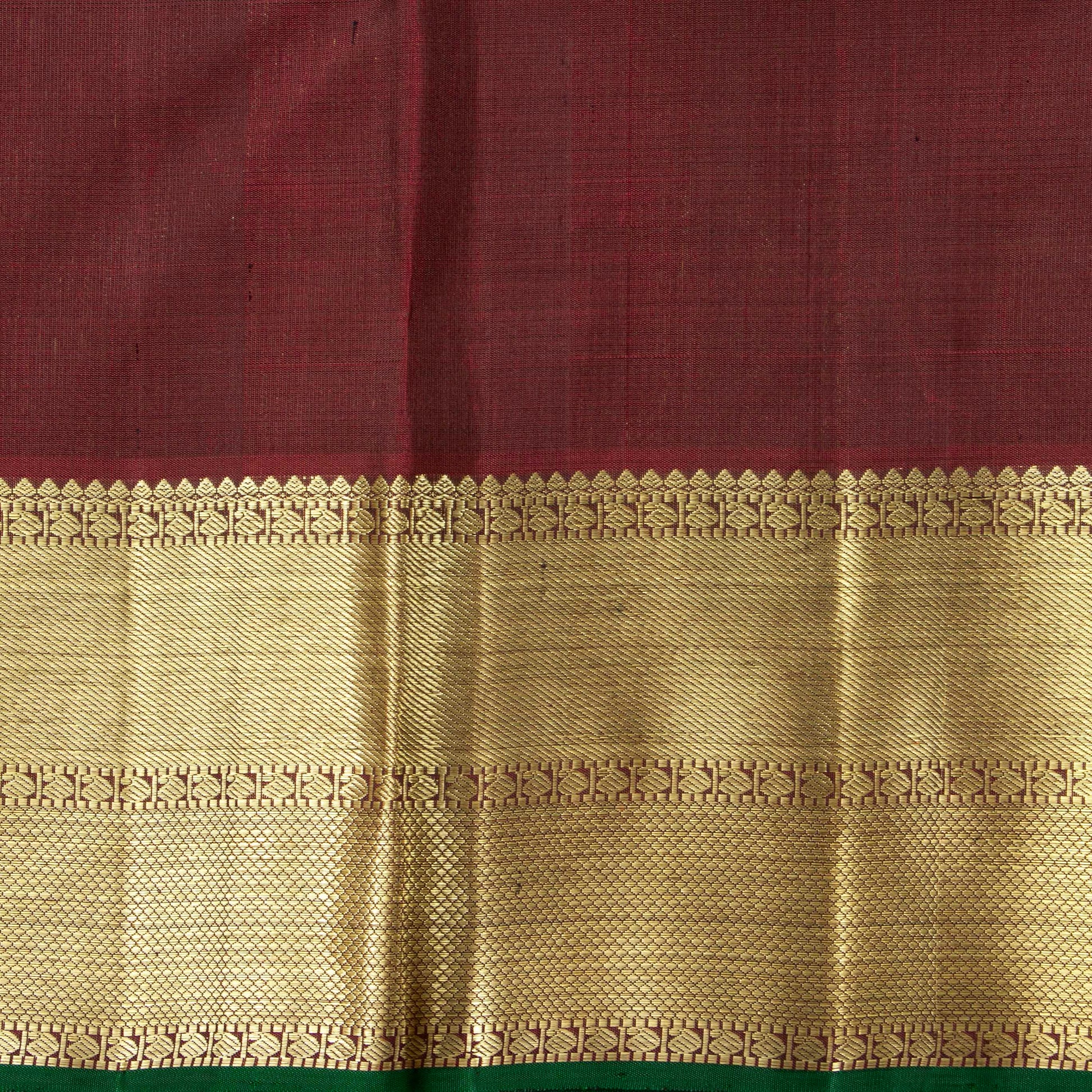Green And Maroon Kanchipuram Silk Saree For Wedding Wear PV NYC 1445 - Silk Sari - Panjavarnam PV NYC 1445