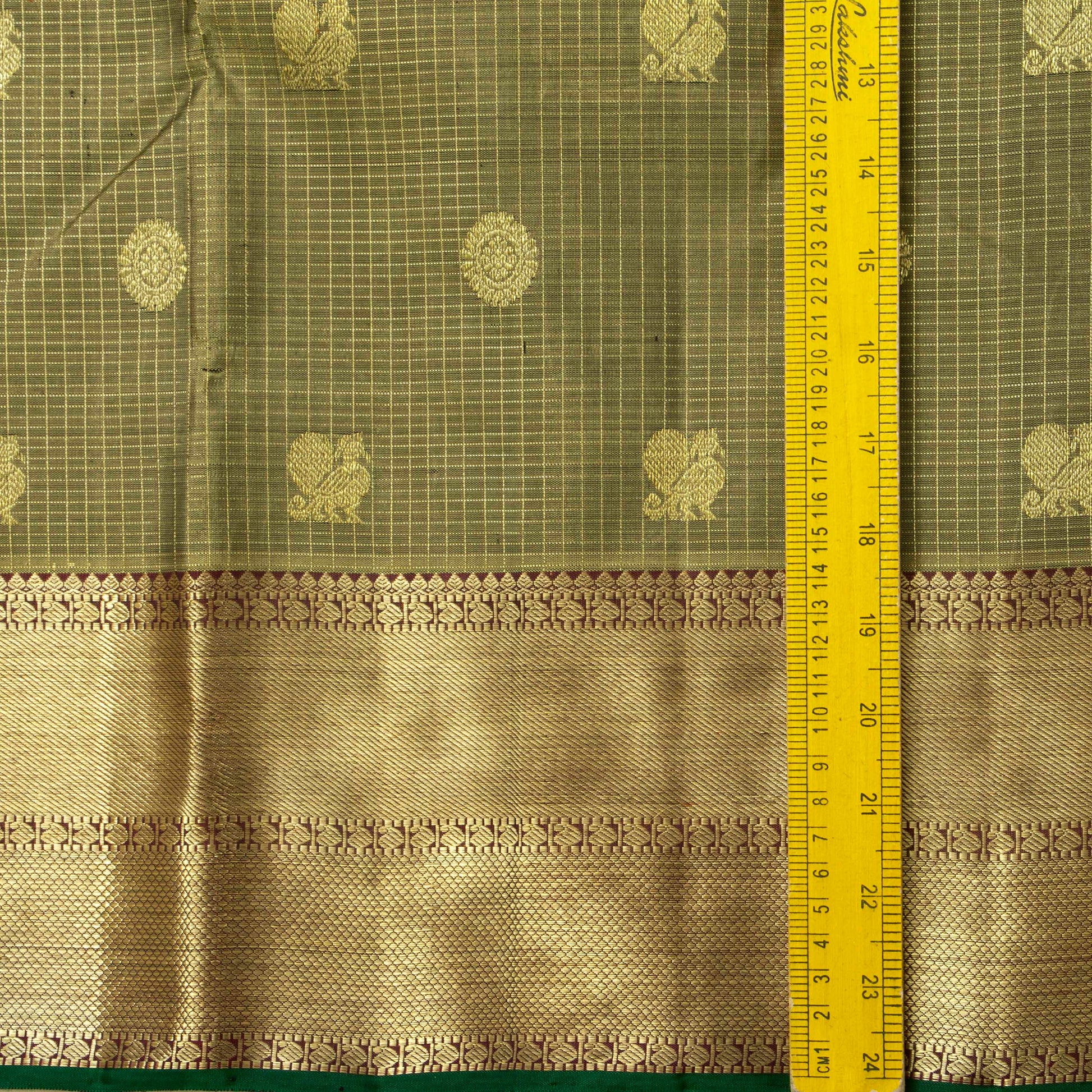 Green And Maroon Kanchipuram Silk Saree For Wedding Wear PV NYC 1445 - Silk Sari - Panjavarnam PV NYC 1445