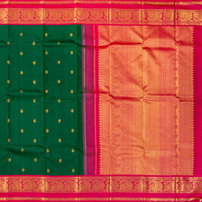 Green And Pink Kanchipuram Silk Saree For Festive Wear PV NYC 1316 - Silk Sari - Panjavarnam PV NYC 1316