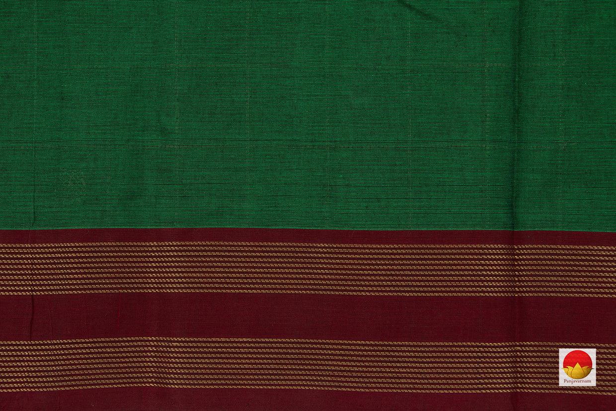 Green And Red Kanchi Cotton Saree For Office Wear PV KC 406 - Cotton Saree - Panjavarnam