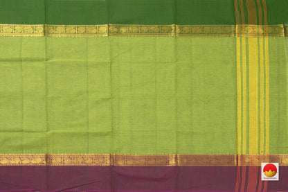 Green Ganga Jamuna Border Chettinad Cotton Saree For Casual Wear PV SK CC 127 - Cotton Saree - Panjavarnam