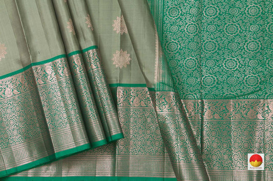 Green Handwoven Soft Silk Saree Pure Silk For Festive Wear PV KU 106 - Silk Sari - Panjavarnam