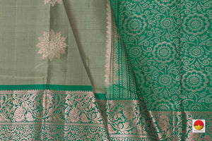 Green Handwoven Soft Silk Saree Pure Silk For Festive Wear PV KU 106 - Silk Sari - Panjavarnam PV KU 106