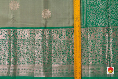 Green Handwoven Soft Silk Saree Pure Silk For Festive Wear PV KU 106 - Silk Sari - Panjavarnam PV KU 106