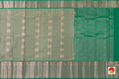 Green Handwoven Soft Silk Saree Pure Silk For Festive Wear PV KU 106 - Silk Sari - Panjavarnam PV KU 106