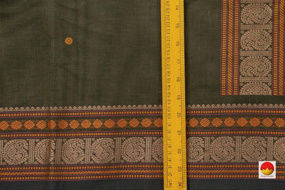 Green Kanchi Cotton Saree For Office Wear PV KC 373 - Cotton Saree - Panjavarnam