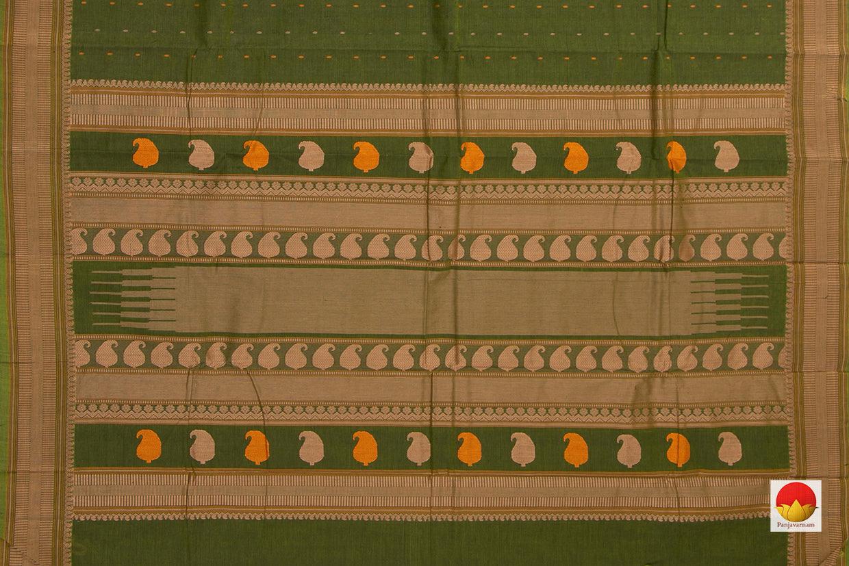 Green Kanchi Cotton Saree For Office Wear PV KC 389 - Cotton Saree - Panjavarnam