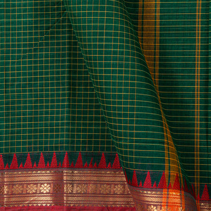 Green Kanchi Cotton Saree PV MM KC 147 - Cotton Saree - Panjavarnam PV MM KC 147