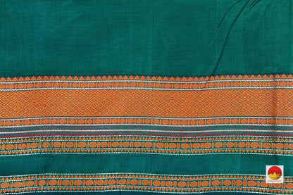 Green Kanchi Silk Cotton Saree With Butta And Silk Thread Work Handwoven For Office Wear PV KSC 1212 - Silk Cotton - Panjavarnam PV KSC 1212