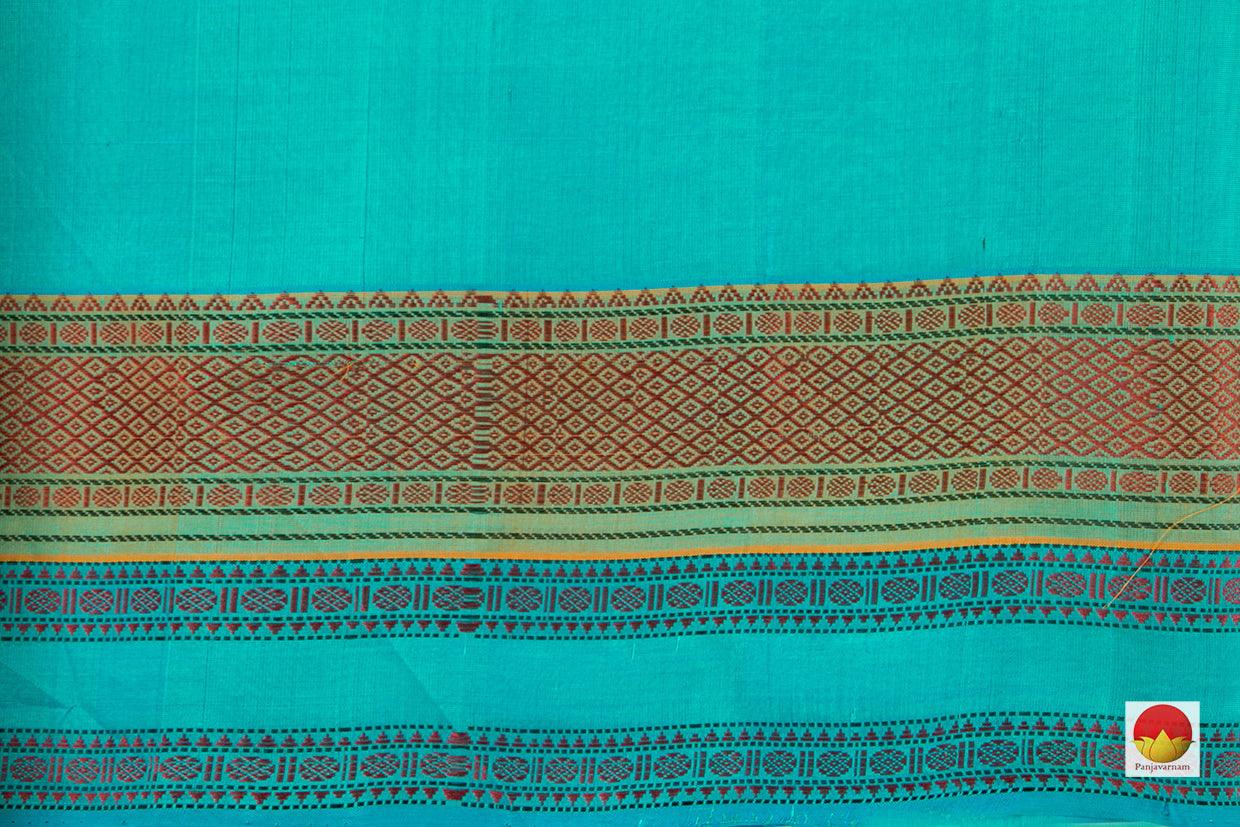 Green Kanchi Silk Cotton Saree With Silk Thread Work Handwoven For Office Wear PV KSC 1213 - Silk Cotton - Panjavarnam PV KSC 1213