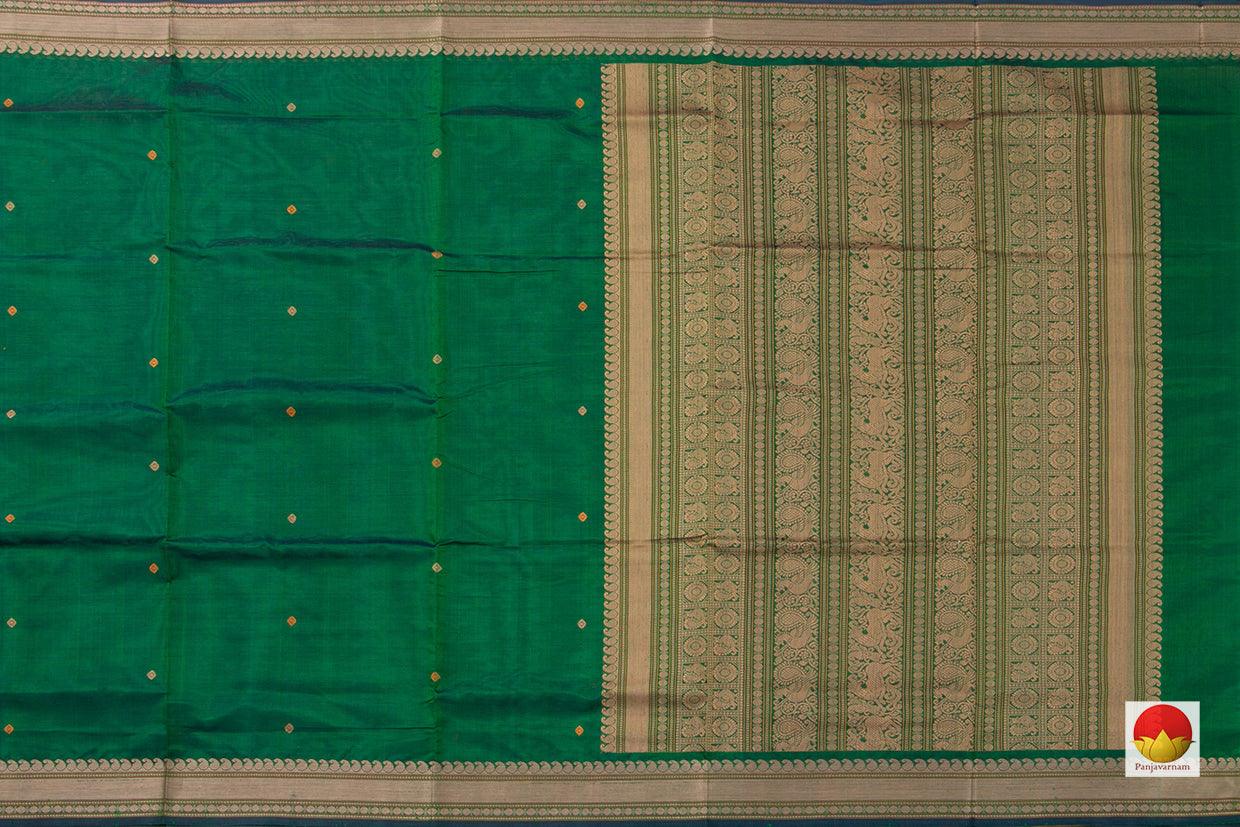 Green Kanchi Silkcotton Saree For Office Wear PV KSC 1227 - Silk Cotton - Panjavarnam