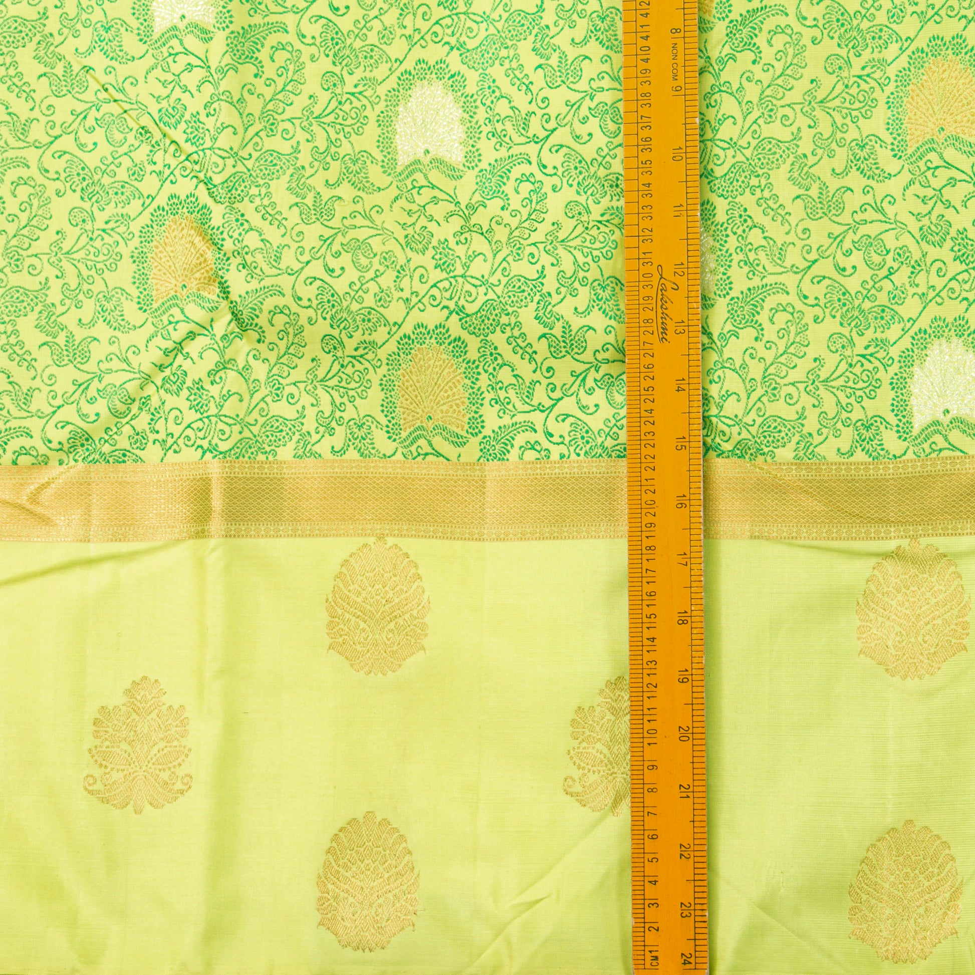 Green Kanchipuram Silk Saree For Festive Wear PV NYC 1502 - Silk Sari - Panjavarnam PV NYC 1502