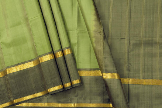 Green Kanchipuram Silk Saree Light Weight For Festive Wear PV KNN 212 - Silk Sari - Panjavarnam