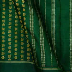 Green Kanchipuram Silk Saree With Small Border Handwoven Pure Silk For Wedding Wear PV NYC 1208 - Silk Sari - Panjavarnam PV NYC 1208