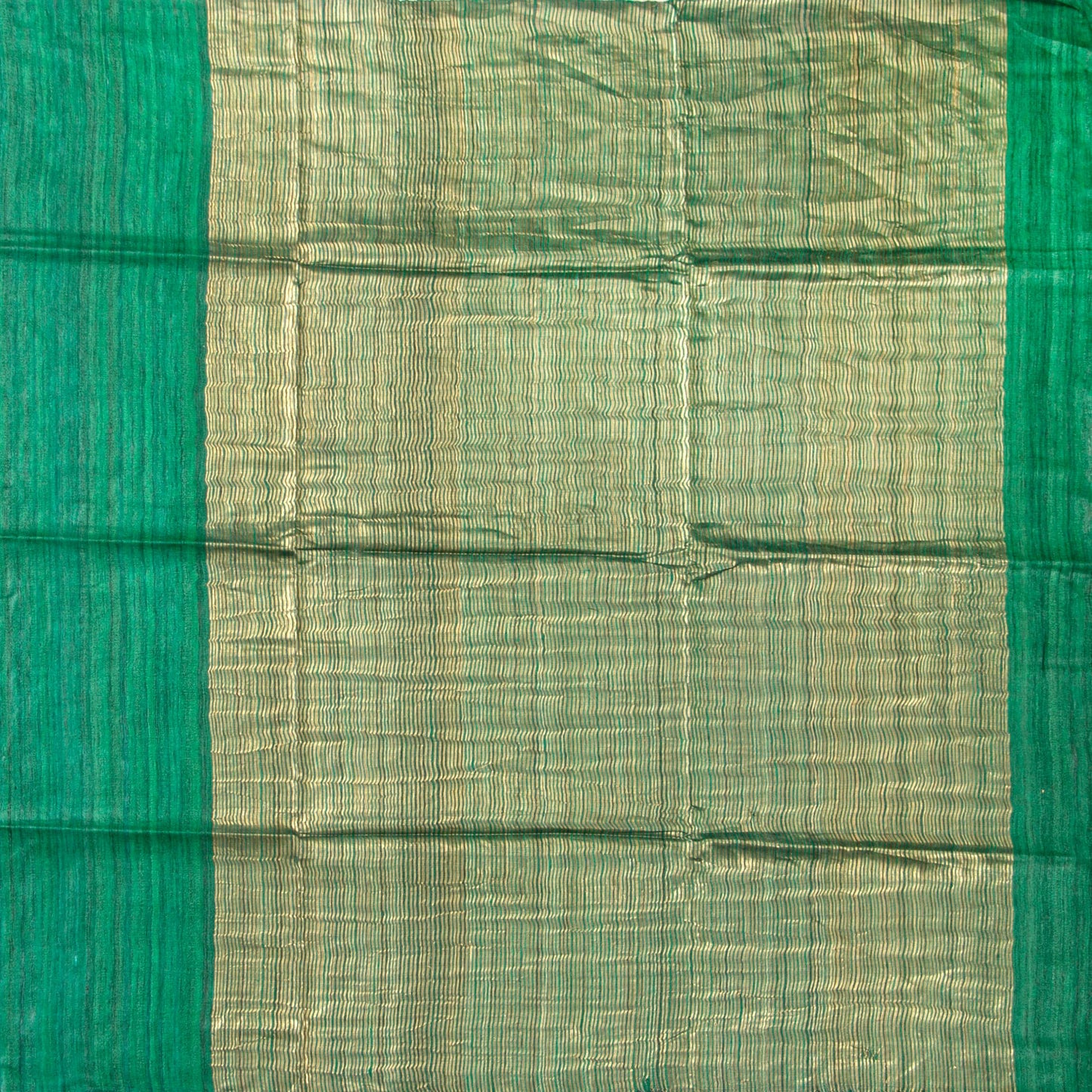 Green Tussar Silk Saree Handwoven PT 2080 - Tussar Silk - Panjavarnam PT 2080