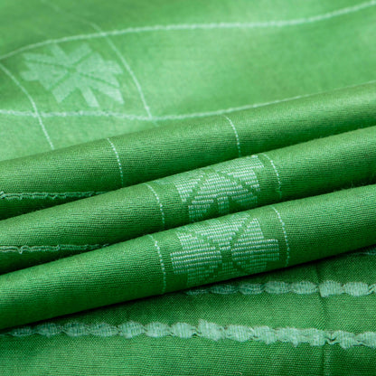 Green Tussar Silk Saree Handwoven PT 2083 - Tussar Silk - Panjavarnam PT 2083