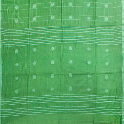 Green Tussar Silk Saree Handwoven PT 2083 - Tussar Silk - Panjavarnam PT 2083