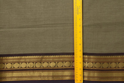 Grey and brown Kanchi Cotton Saree For Office Wear PV NYC KC 1076 - Cotton Saree - Panjavarnam PV NYC KC 1076