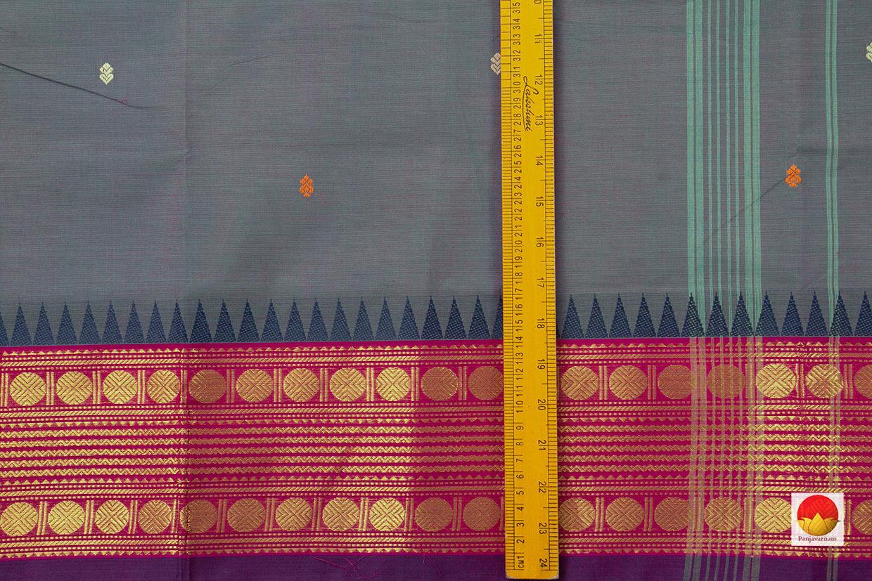 Grey And Pink Chettinad Cotton Saree For Casual Wear PV CC 152 - Cotton Saree - Panjavarnam