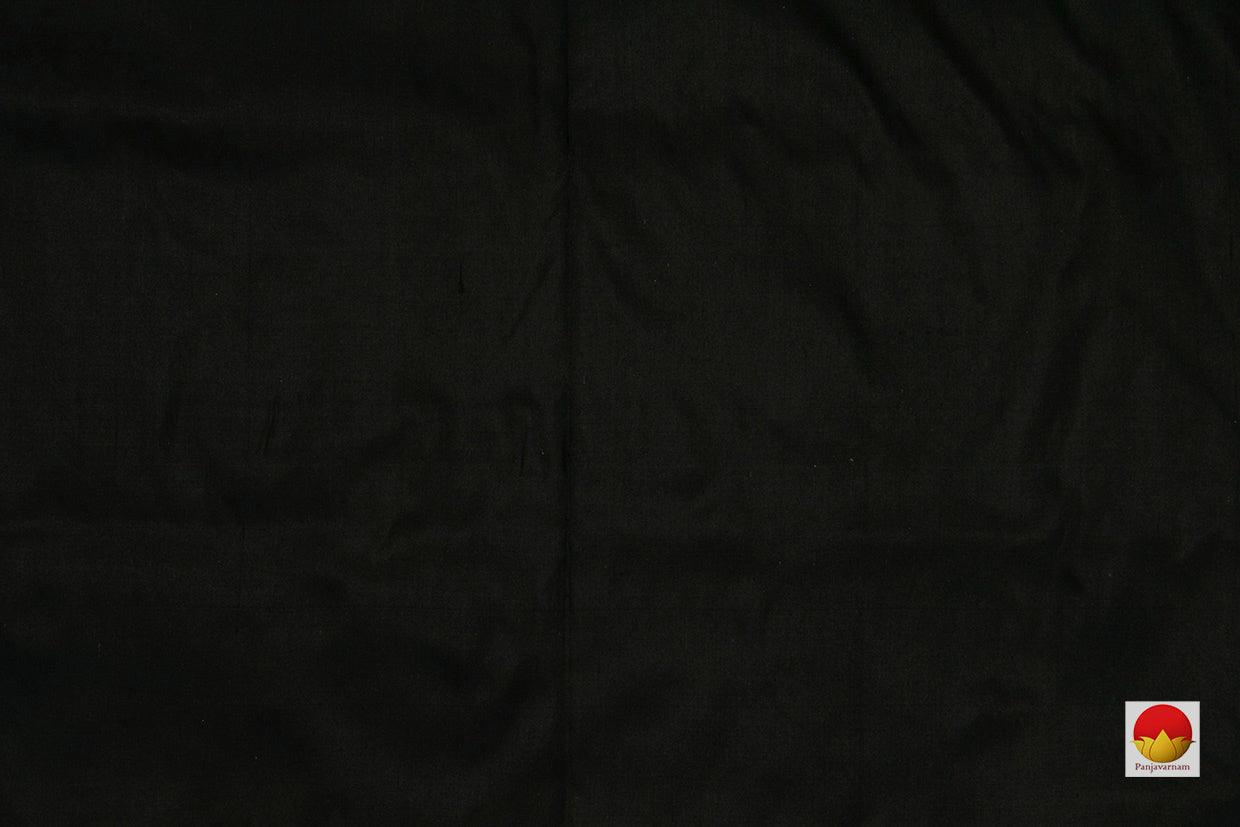 Grey Pochampally Silk Saree With Black Border Ikat Handwoven Pure Silk for office wear PIK 330 - Pochampally Silk - Panjavarnam