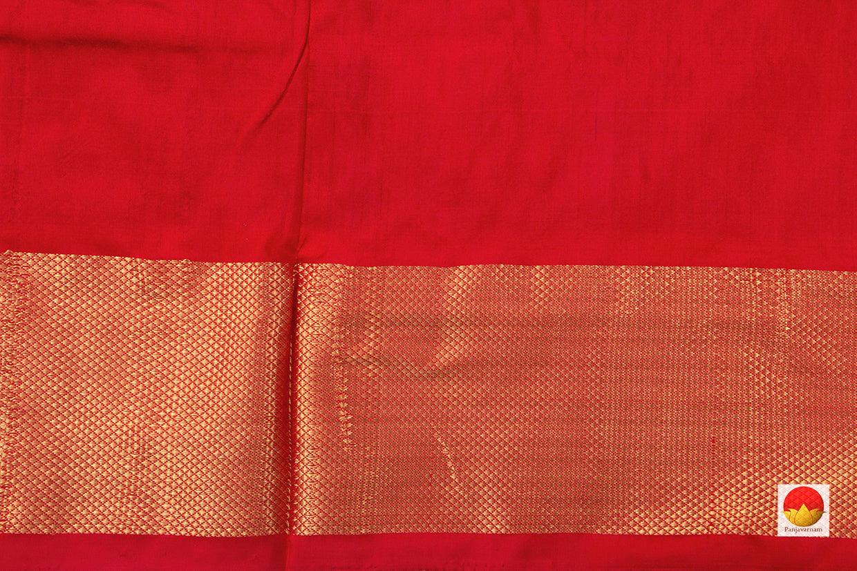 Grey Pochampally Silk Saree With Red Zari Border Handwoven Ikkat Pure Silk For Office Wear PIK 341 - Pochampally Silk - Panjavarnam PIK 341