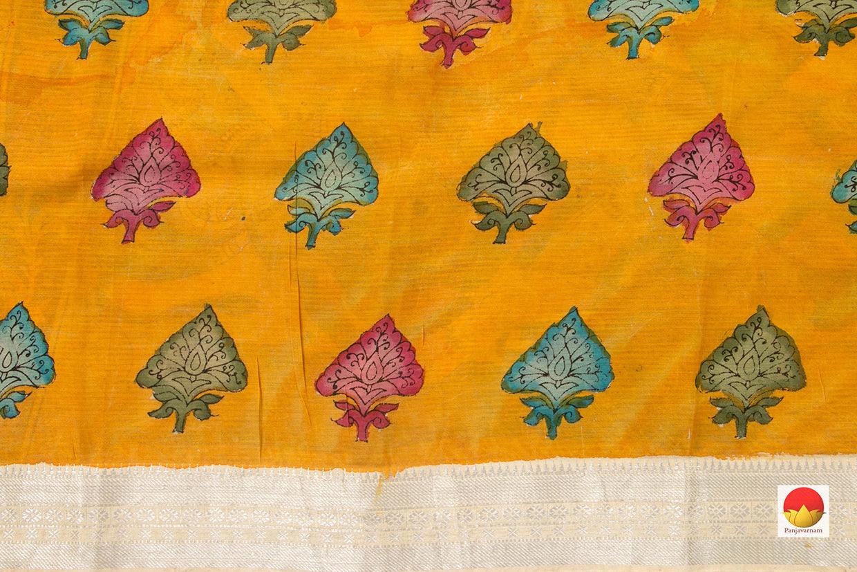 Handpainted Kalamkari - Mangalgiri Silk Saree - Organic Dyes - PKMS 45 - Kalamkari Silk - Panjavarnam PKMS 45