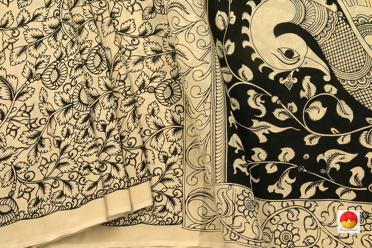 Handpainted Kalamkari Saree - Organic Dyes - PKM 554 - Kalamkari Silk - Panjavarnam PKM 554