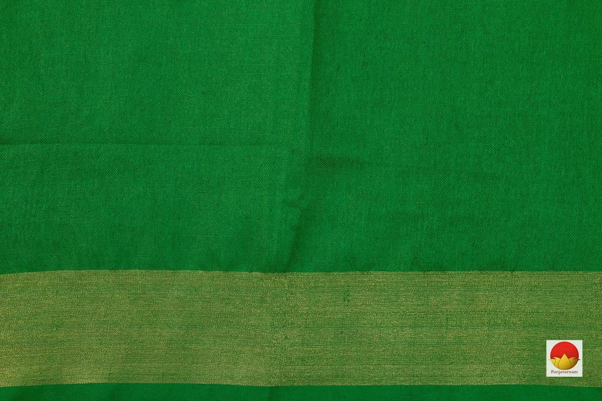 Handwoven Embroidered Linen Saree - PL 2007 - Linen Sari - Panjavarnam PL 2007