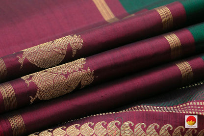 Kanchipuram Silk Saree - Handwoven Pure Silk - Pure Zari - PV GTA 39 - Silk Sari - Panjavarnam