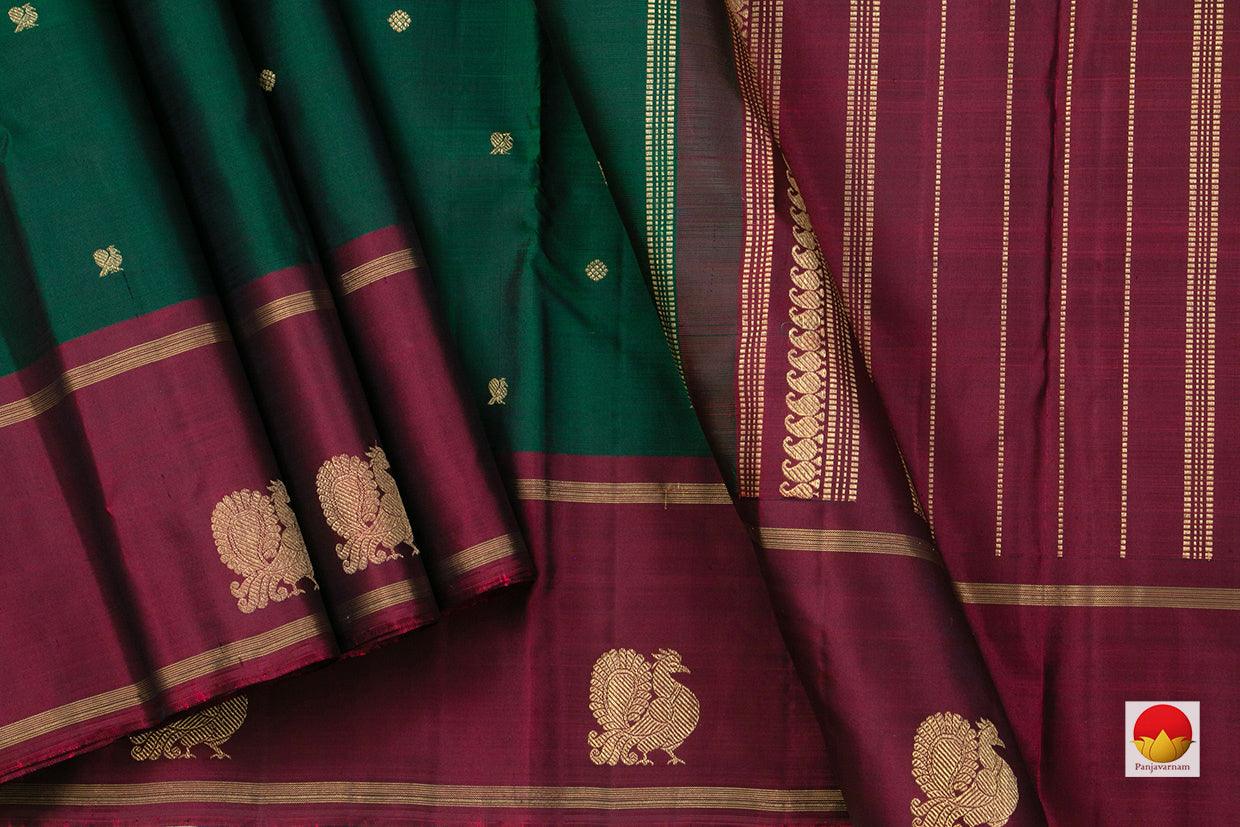 Kanchipuram Silk Saree - Handwoven Pure Silk - Pure Zari - PV GTA 39 - Silk Sari - Panjavarnam PV GTA 39