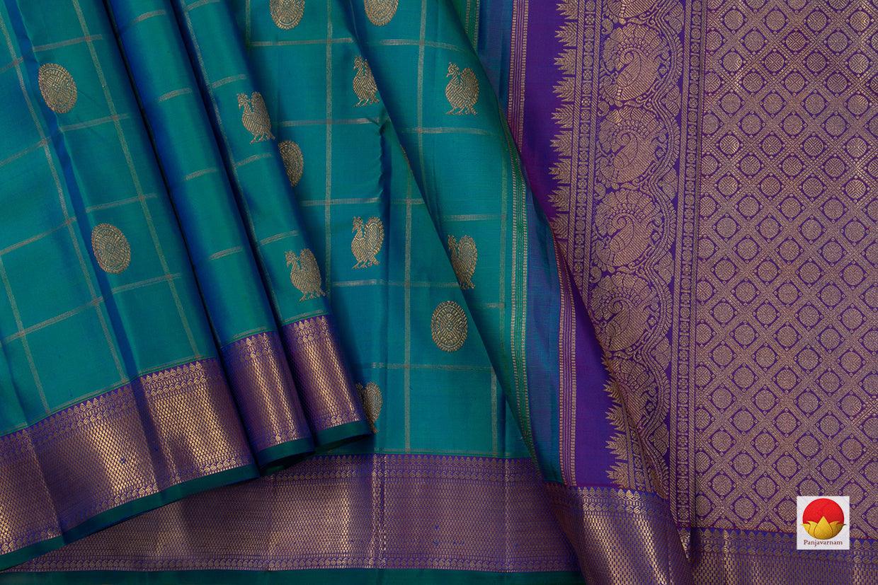 Kanchipuram Silk Saree - Handwoven Pure Silk - Pure Zari - PV GTA 54 - Silk Sari - Panjavarnam