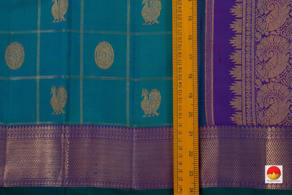 Kanchipuram Silk Saree - Handwoven Pure Silk - Pure Zari - PV GTA 54 - Silk Sari - Panjavarnam