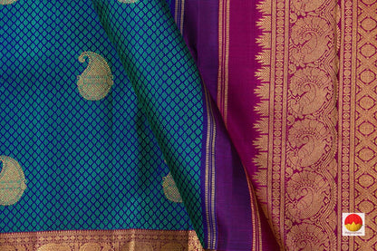 Kanchipuram Silk Saree - Handwoven Pure Silk - Pure Zari - PV GTA 55 - Silk Sari - Panjavarnam