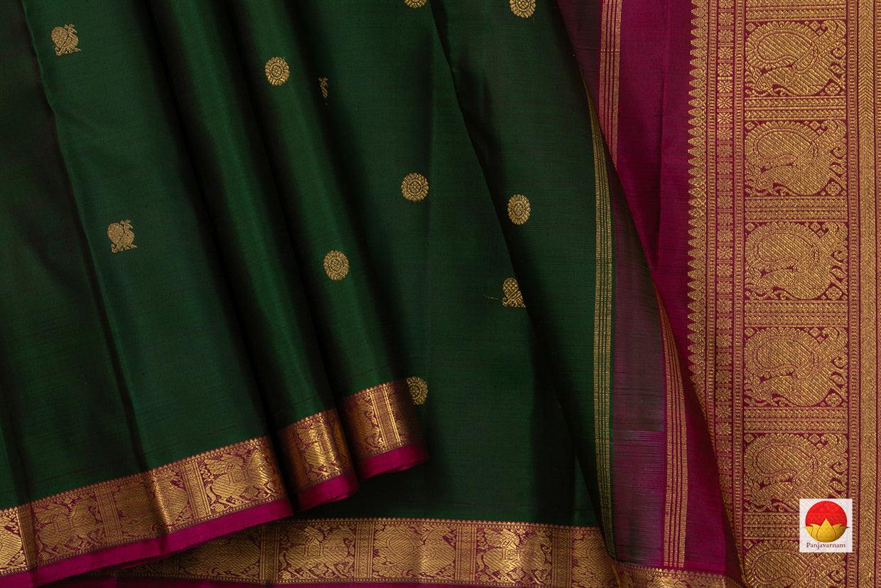 Kanchipuram Silk Saree - Handwoven Pure Silk - Pure Zari - PV GTA 56 - Silk Sari - Panjavarnam