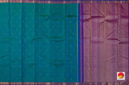 Kanchipuram Silk Saree - Handwoven Pure Silk - Pure Zari - PV GTA 58 - Silk Sari - Panjavarnam