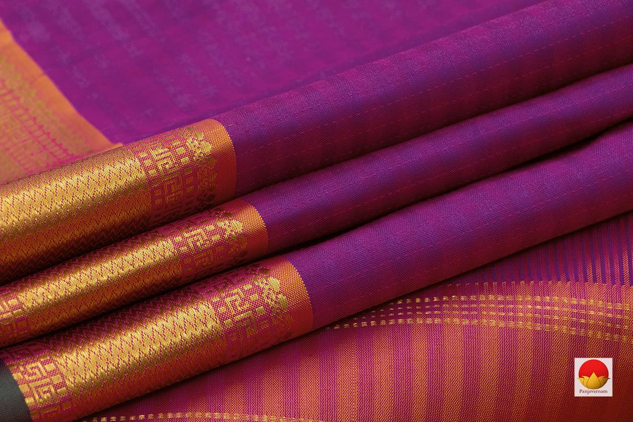 Kanchipuram Silk Saree - Handwoven Pure Silk - Pure Zari - PV J 147 - Silk Sari - Panjavarnam