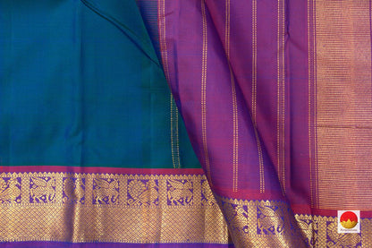 Kanchipuram Silk Saree - Handwoven Pure Silk - Pure Zari - PV J 178 - Silk Sari - Panjavarnam