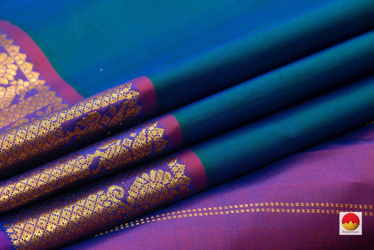 Kanchipuram Silk Saree - Handwoven Pure Silk - Pure Zari - PV J 178 - Silk Sari - Panjavarnam