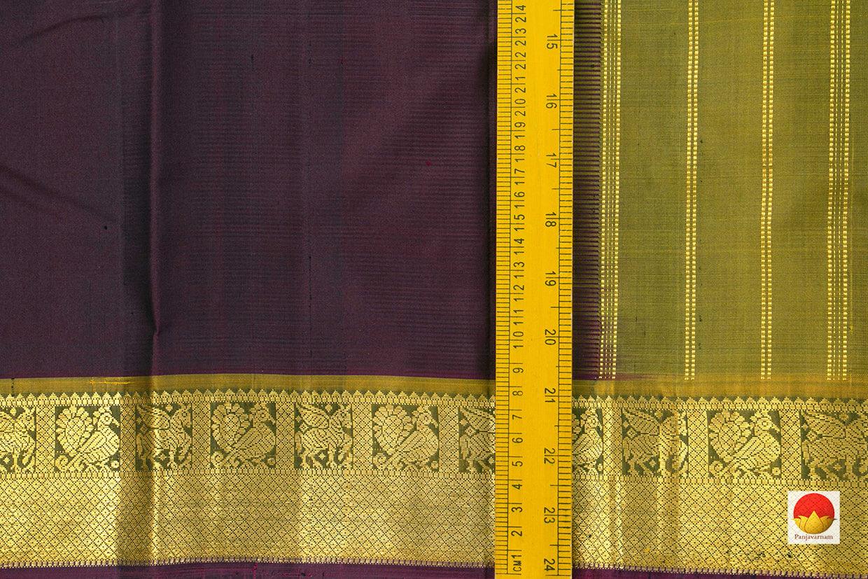 Kanchipuram Silk Saree - Handwoven Pure Silk - Pure Zari - PV J 184 - Silk Sari - Panjavarnam